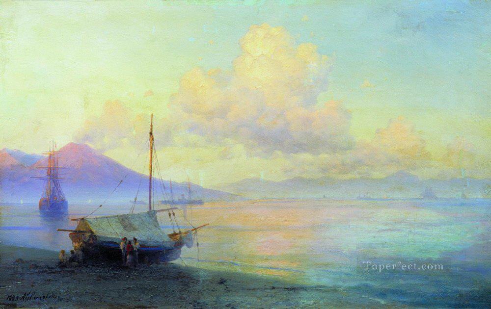 イワン・アイヴァゾフスキー 朝のナポリ湾 海景油絵
